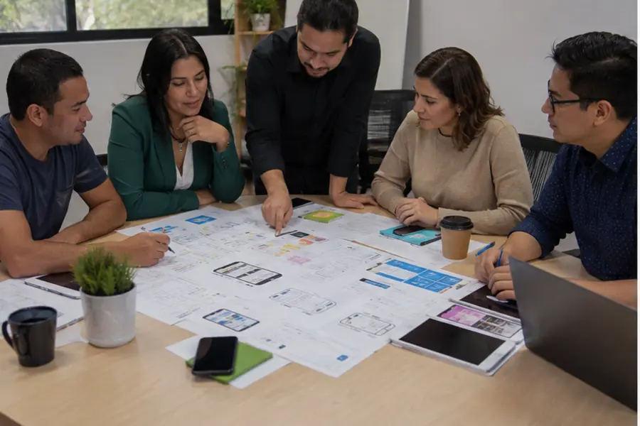 Equipo desarrollando una estrategia digital integral